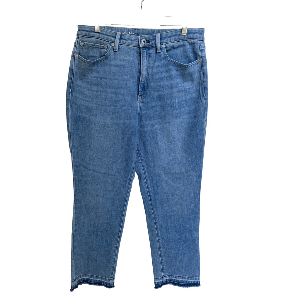 Talbots Flawless High Waist Modern Ankle Jeans‎ Denim Blue Women's Size 12